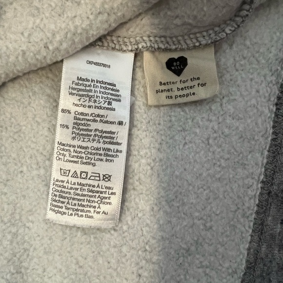 Madewell Women's MWL Betterterry Henley Sweatshirt Size M NB236 - Picture 8 of 8